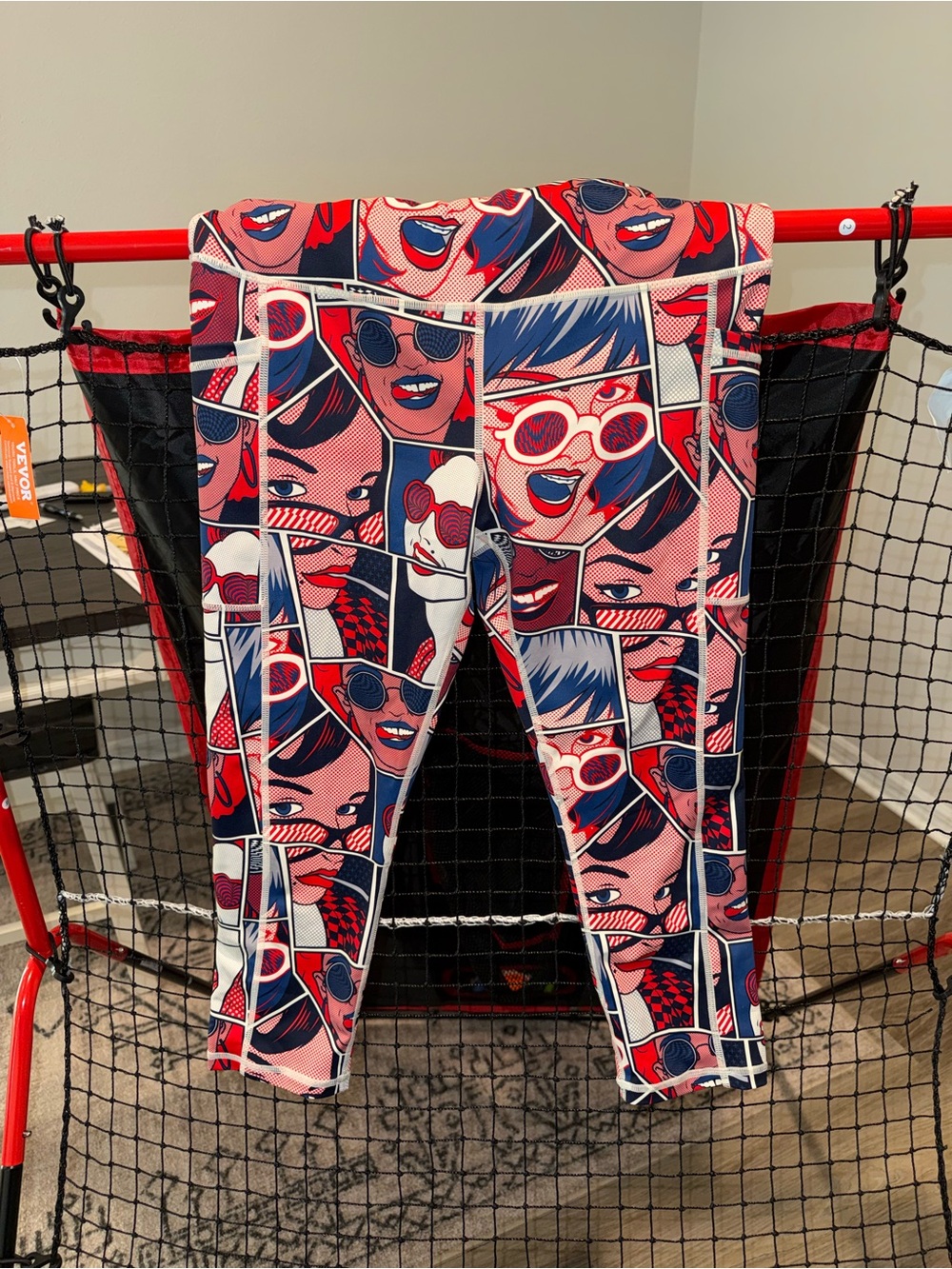 Constantly Varied Gear Kids Graphic Pop-Art Leggings in Red, Blue & White